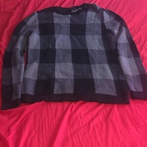 Pendleton Black and Gray Checkered Crewneck Sweater